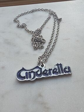 Vintage Cinderella rock band logo necklace